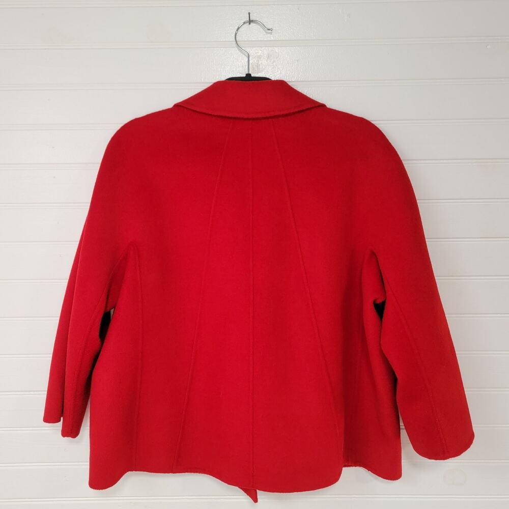 Talbots Double Breasted Wool Blazer Jacket Size 16P Petite Red Professional Top - Picture 2 of 6